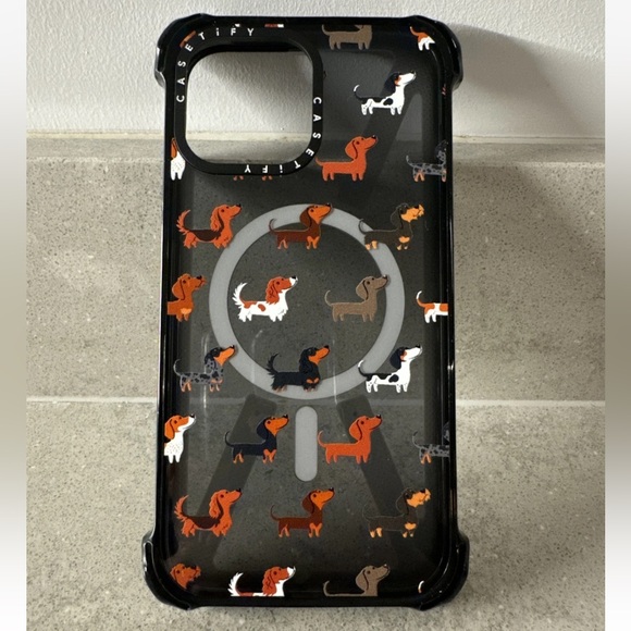 Casetify iPhone 13 Pro Max‎ Phone Case Dachshund Dog Puppy EUC